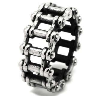 Oxidised Stainless Steel Bike Chain Ring