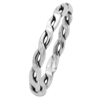 Twisted 925 Silver Midi Ring