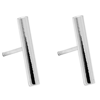 Small Silver Plated Bar Earrings