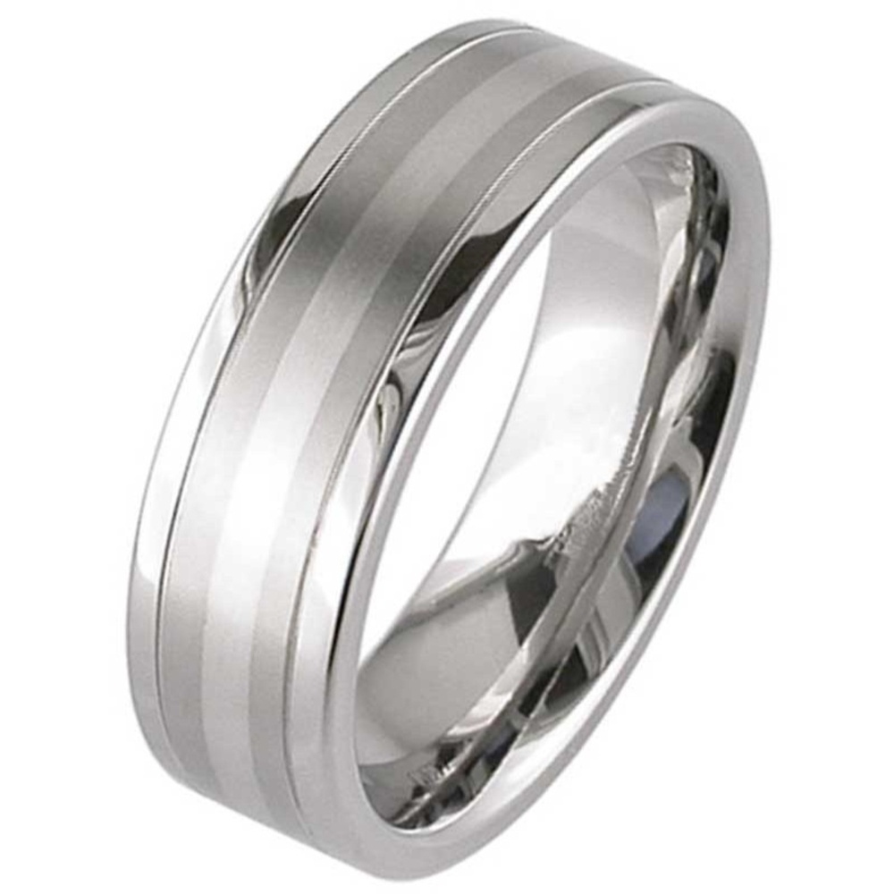 Platinum & Titanium Wedding Ring | Titanium Rings | Suay Design