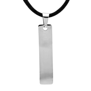 Stainless Steel Rectangular Bar Necklace