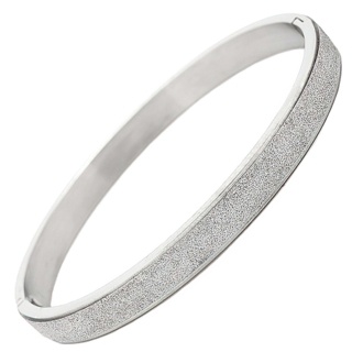 Sparkling 6mm Stainless Steel Bangle 