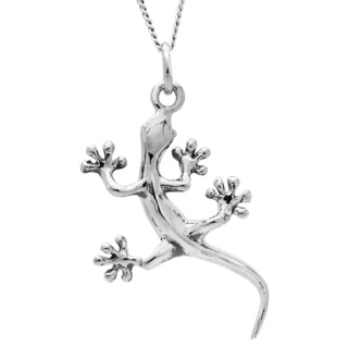Silver Gecko Necklace