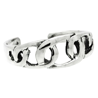 Polished Oval Silver Toe Ring