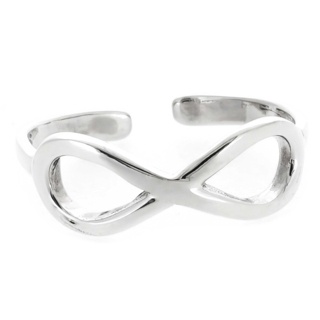 Polished Silver Infinity Toe Ring