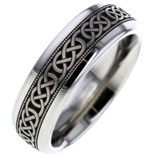 Titanium Ring with Infinite Celtic Knot Design