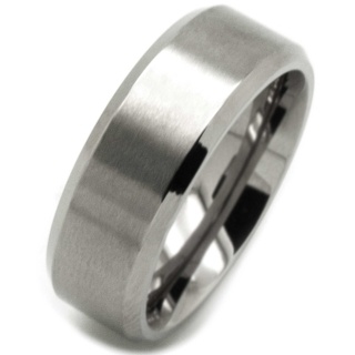 8mm Flat Titanium Wedding Ring 