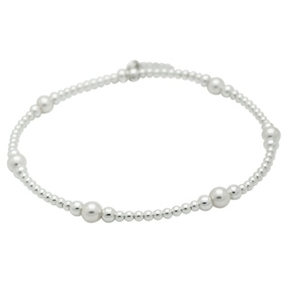 Silver Bead Adjustable Bracelet