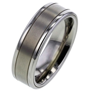 Memorial Ashes Titanium Ring with Chamber 