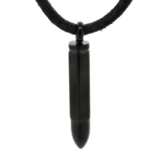Black Stainless Steel Bullet Pendant
