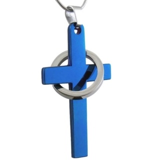 Trinity Aqua Minor Steel Necklace
