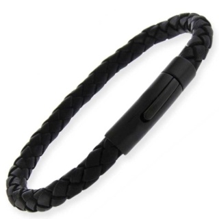 Arizona Black VS2 Leather Bracelet