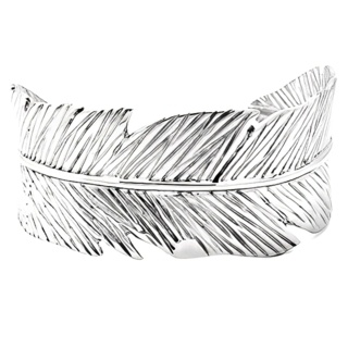Stainless Steel Feather Cuff
