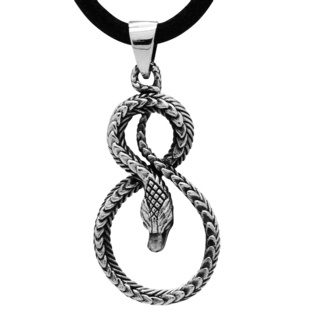 925 Silver Infinity Snake Necklace