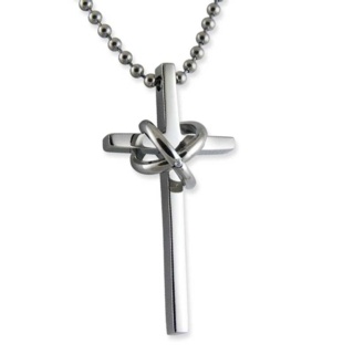 Tenacity Minor Steel Cross Necklace