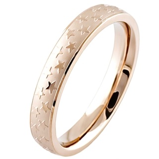 Rose Gold Steel Star Ring