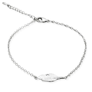 Silver Tone Leaf Bracelet