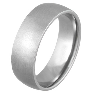 Smooth 8mm Satin Steel Ring