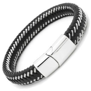 Woven Leather & Wire bracelet