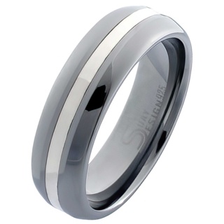 Makalu Tungsten & Silver Ring
