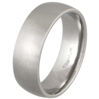 Lust 8 Satin Titanium Ring