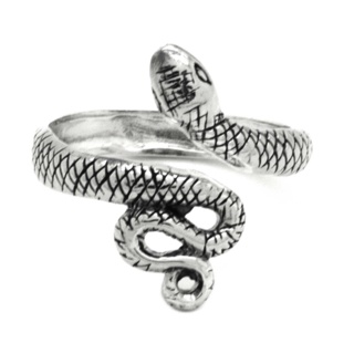 925 Oxidised Silver Snake Midi Ring