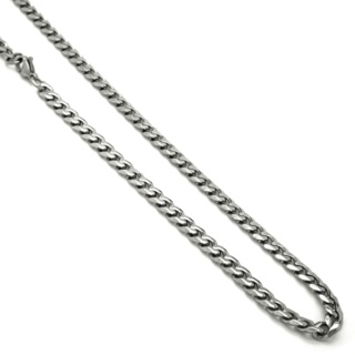 Stainless Steel 5mm Flat curb Chain Necklace